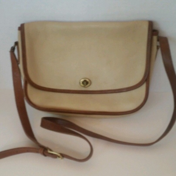 Coach Handbags - Vtg City Bag Spectator Cream and British Tan